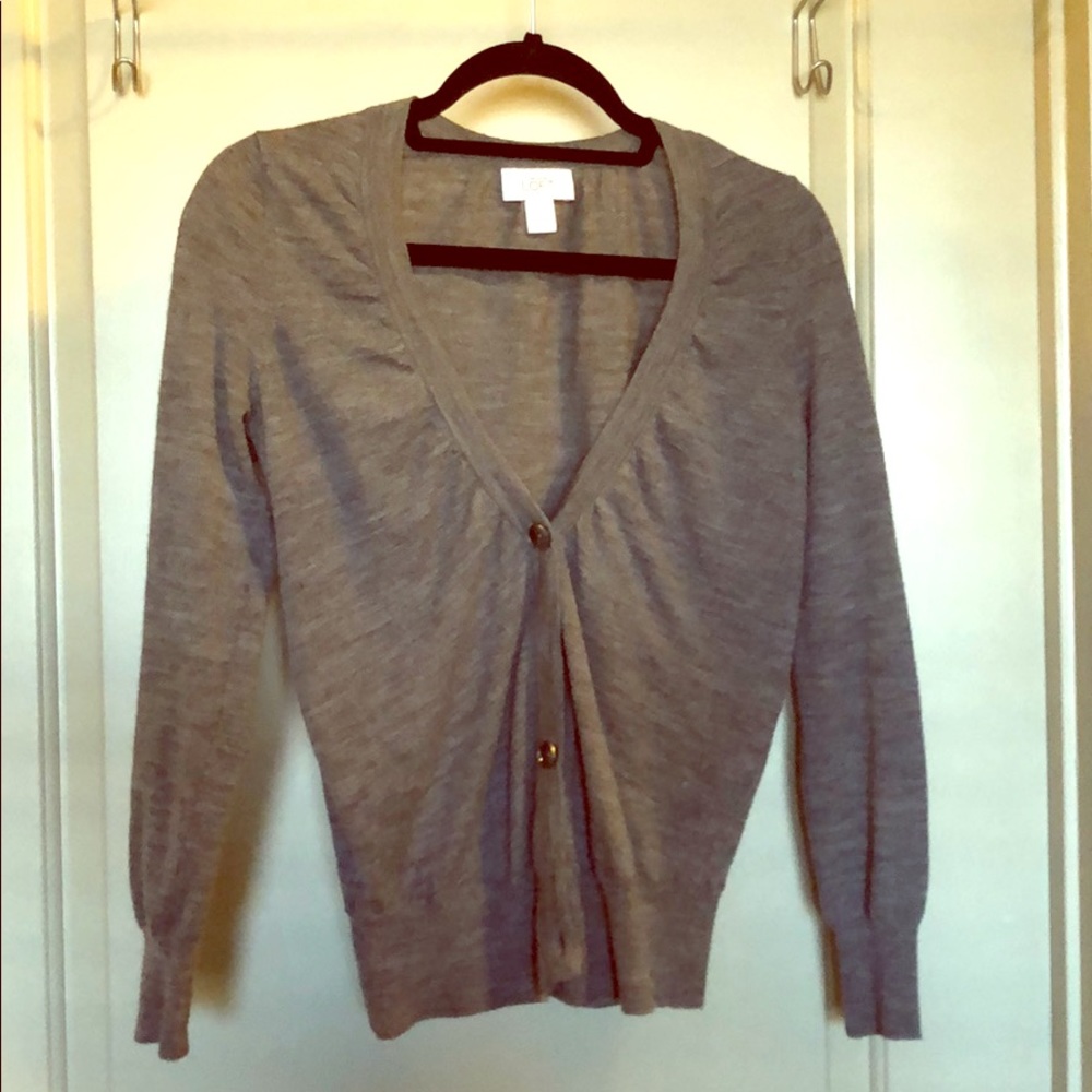 Ann Taylor Loft- Grey Cardigan